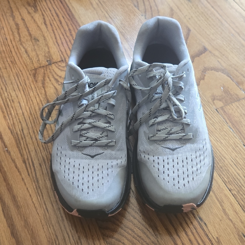 Hoka Gray and Black Athletic Shoes